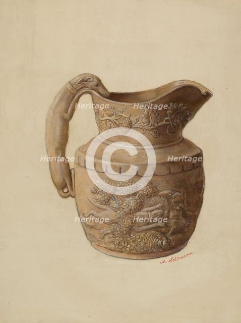 Pitcher, c. 1937. Creator: Max Soltmann.