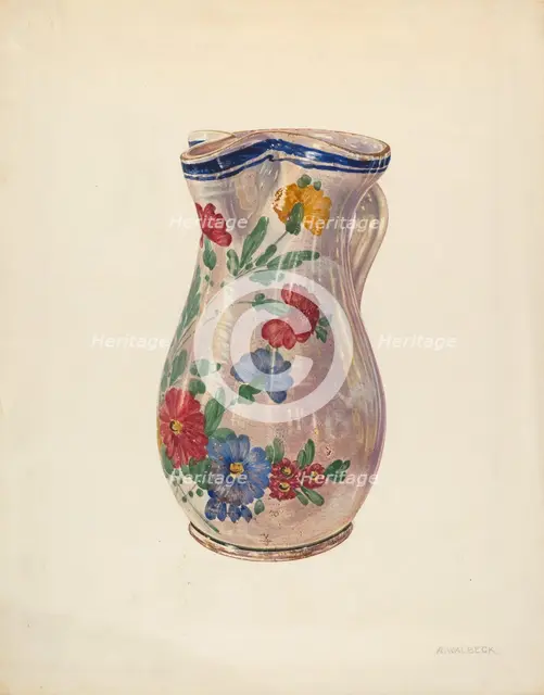 Pitcher, c. 1938. Creator: Alfred Walbeck.