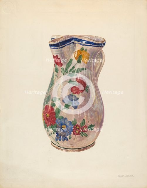 Pitcher, c. 1938. Creator: Alfred Walbeck.
