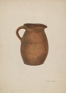 Pitcher, c. 1938. Creator: Edward Unger