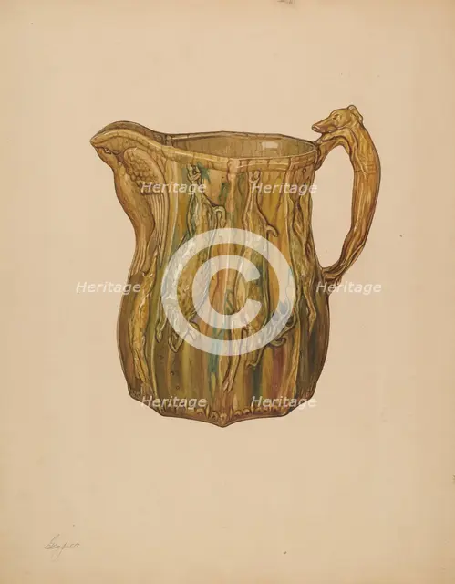 Pitcher, c. 1938. Creator: Giacinto Capelli.