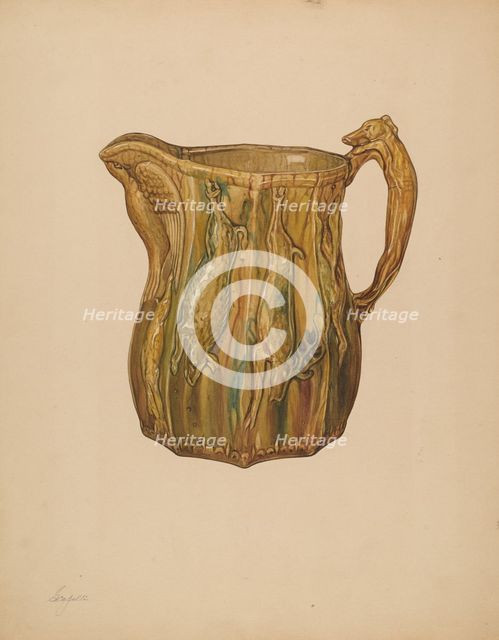 Pitcher, c. 1938. Creator: Giacinto Capelli.