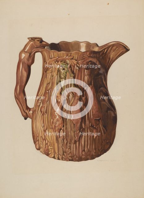 Pitcher, c. 1938. Creator: J. Howard Iams.