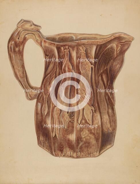 Pitcher, c. 1938. Creator: John Fisk.
