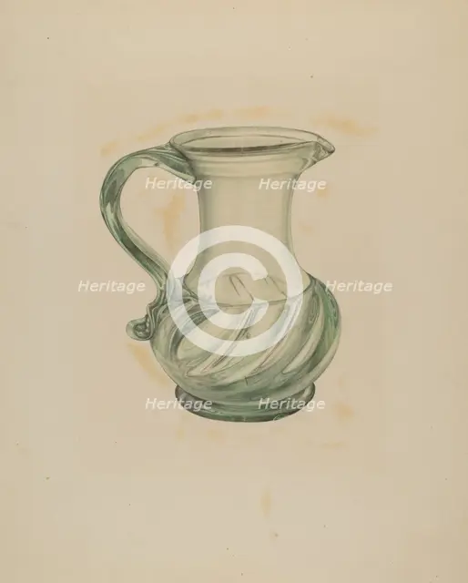 Pitcher, c. 1938. Creator: Marie Mitchell.