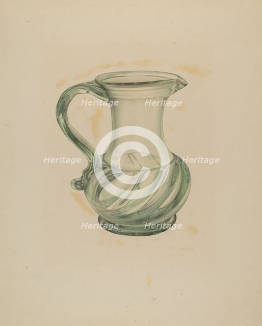 Pitcher, c. 1938. Creator: Marie Mitchell.
