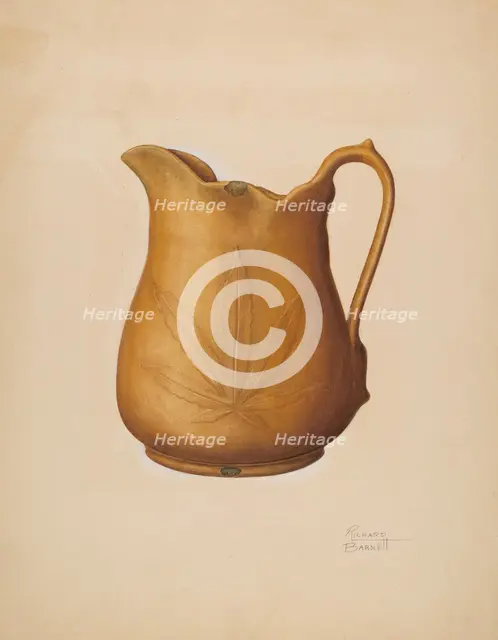 Pitcher, c. 1938. Creator: Richard Barnett.