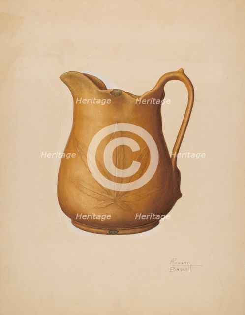 Pitcher, c. 1938. Creator: Richard Barnett.