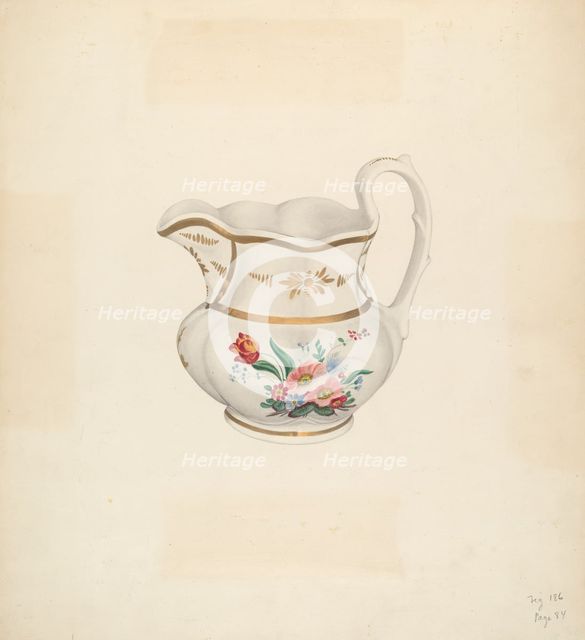 Pitcher, c. 1938. Creator: Roberta Spicer.