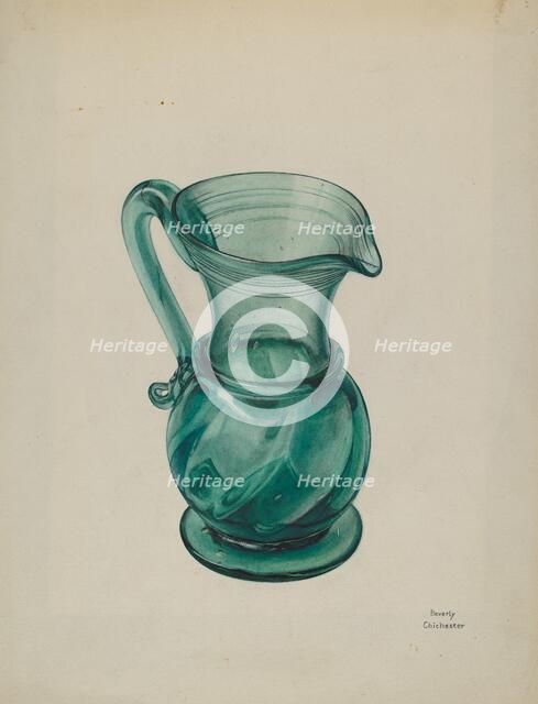 Pitcher, c. 1939. Creator: Beverly Chichester.