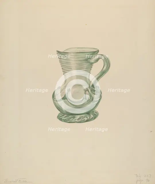 Pitcher, c. 1939. Creator: Elisabeth Fulda.