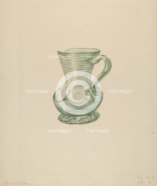 Pitcher, c. 1939. Creator: Elisabeth Fulda.