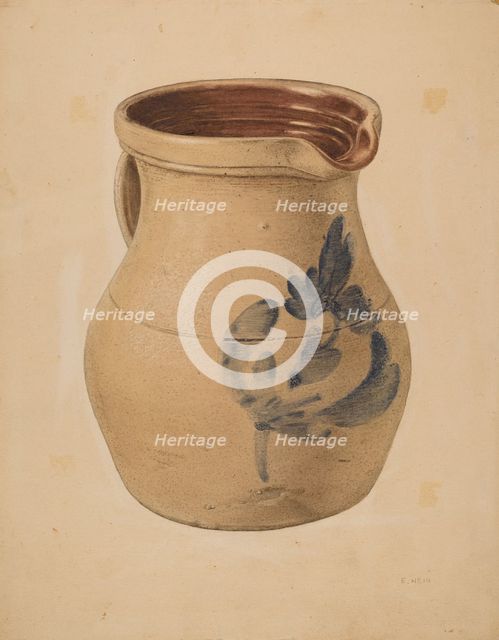 Pitcher, c. 1939. Creator: Elsie Wein.