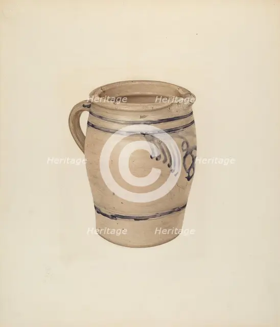 Pitcher, c. 1939. Creator: Isadore Goldberg.
