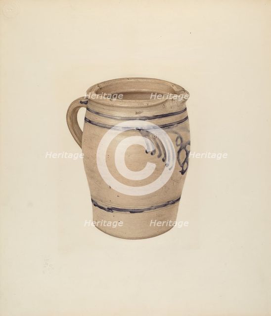 Pitcher, c. 1939. Creator: Isadore Goldberg.