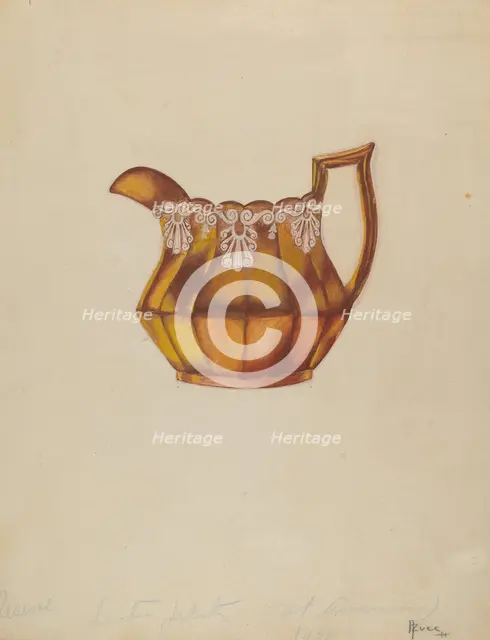 Pitcher, c. 1939. Creator: Samuel O. Klein.