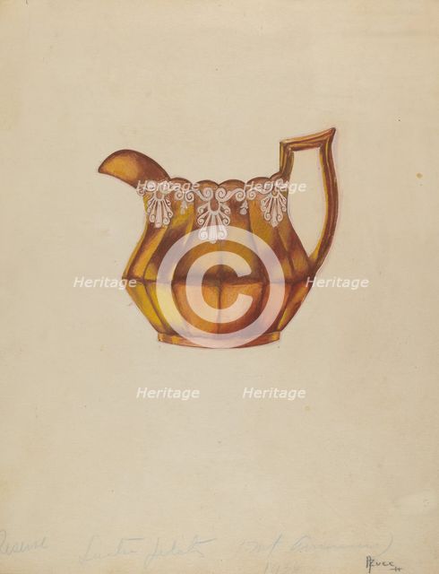 Pitcher, c. 1939. Creator: Samuel O. Klein.