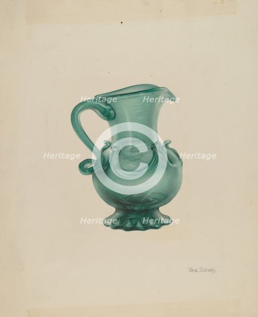 Pitcher, c. 1940. Creator: Van Silvay.