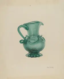 Pitcher, c. 1940. Creator: Van Silvay