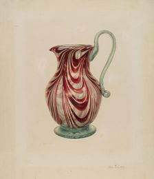Pitcher, c. 1940. Creator: Van Silvay