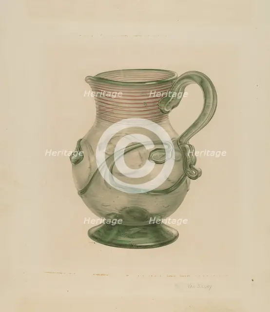 Pitcher, c. 1940. Creator: Van Silvay.