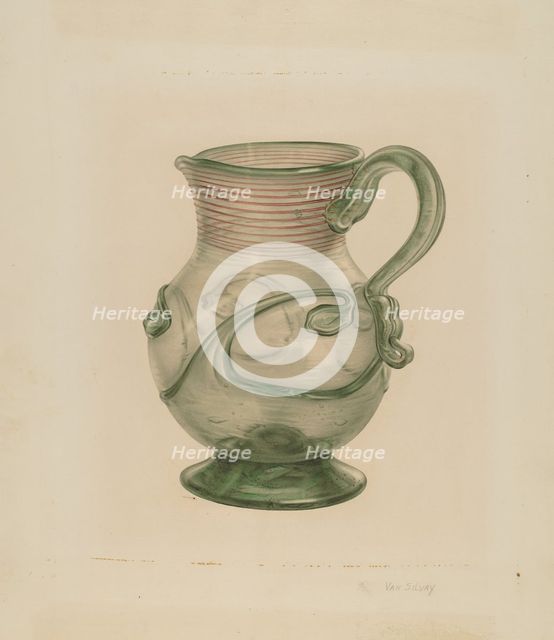 Pitcher, c. 1940. Creator: Van Silvay.