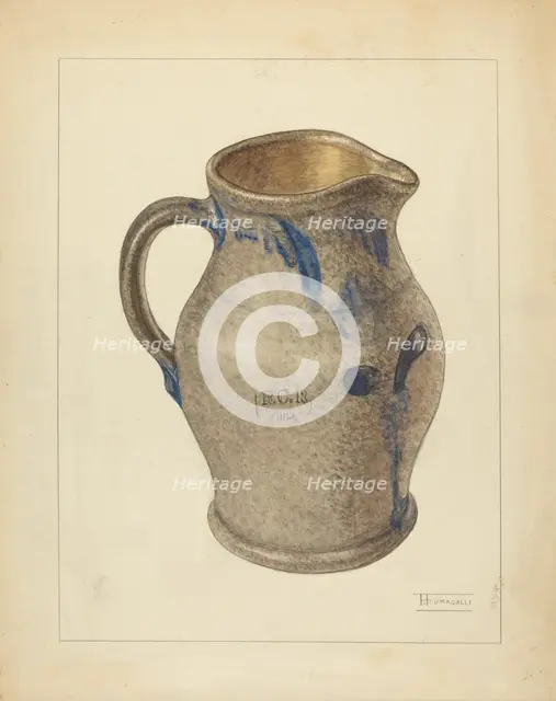 Pitcher, c. 1940. Creator: Frank Fumagalli.