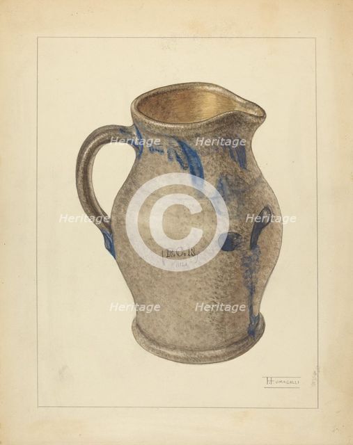 Pitcher, c. 1940. Creator: Frank Fumagalli.