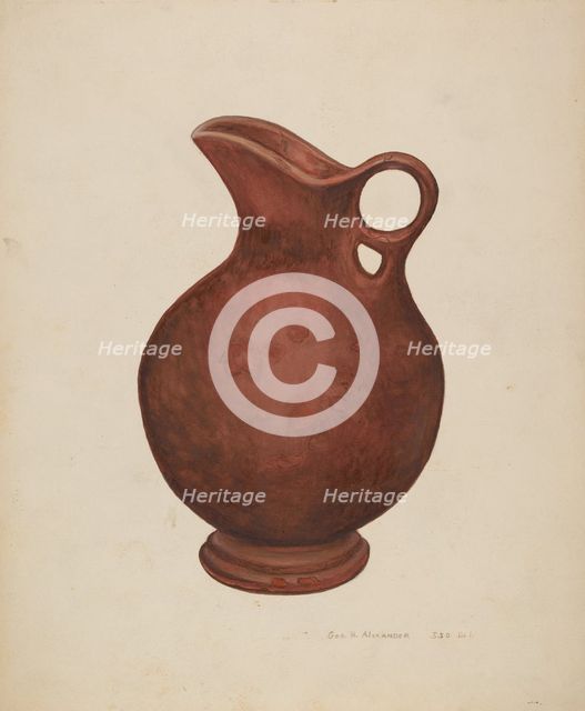 Pitcher, c. 1940. Creator: George H. Alexander.