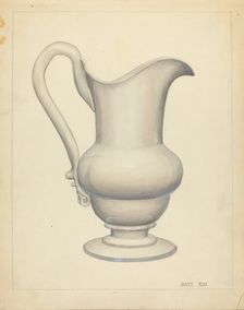 Pitcher, c. 1940. Creator: Janet Riza
