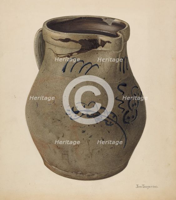 Pitcher, c. 1940. Creator: John Tarantino.