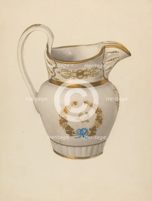 Pitcher, c. 1940. Creator: Roberta Spicer.