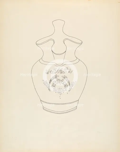Pitcher, c. 1940. Creator: Roberta Spicer.
