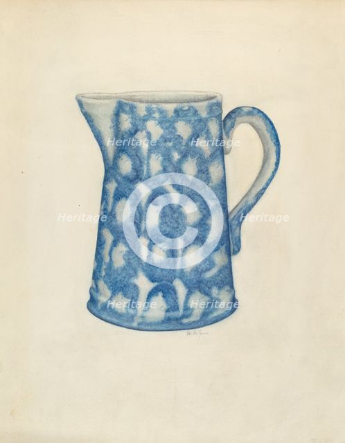 Pitcher, c. 1942. Creator: Mamie M. Jones.