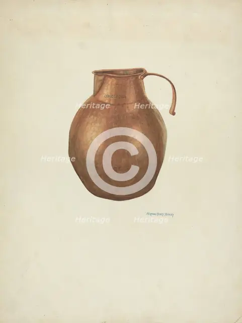 Pitcher (Ecclesiastical), 1938. Creator: N. H. Yeckley.