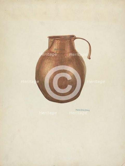 Pitcher (Ecclesiastical), 1938. Creator: N. H. Yeckley.