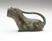Pitcher in the form of an animal, Han dynasty, 206 BCE-220 CE. Creator: Unknown