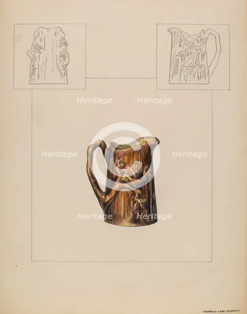 Pitcher (Individual Creamer), 1935/1942. Creator: Francis Law Durand.