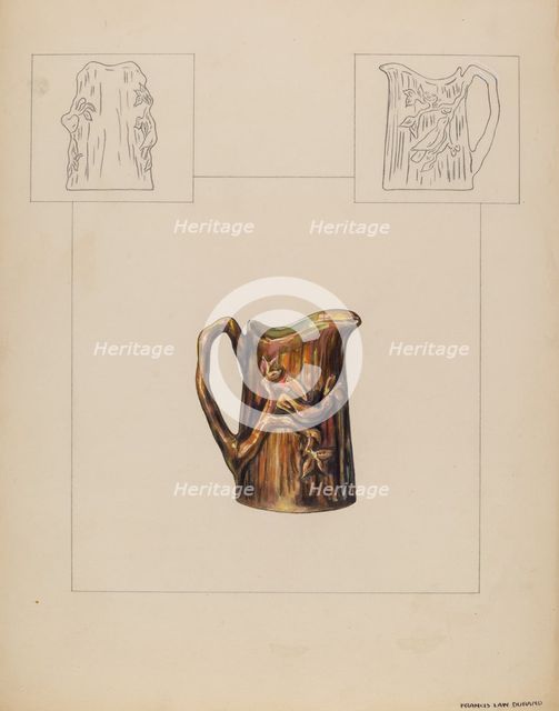 Pitcher (Individual Creamer), 1935/1942. Creator: Francis Law Durand.