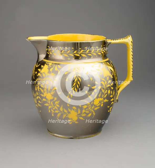 Pitcher, Staffordshire, 1810/20. Creator: Staffordshire Potteries.