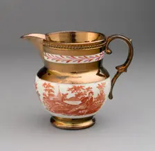 Pitcher, Staffordshire, 1810/20. Creator: Staffordshire Potteries