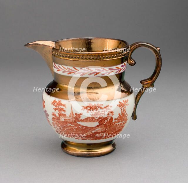 Pitcher, Staffordshire, 1810/20. Creator: Staffordshire Potteries.