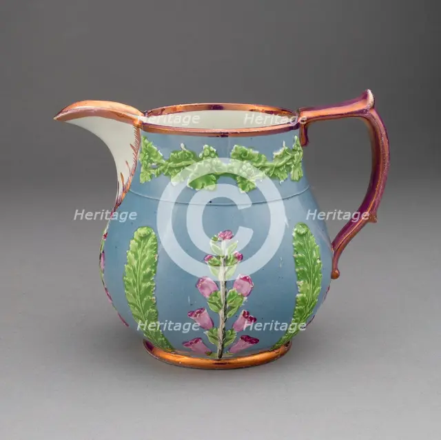 Pitcher, Staffordshire, c. 1830. Creator: Staffordshire Potteries.