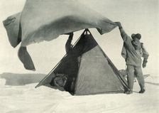 Pitching the Double Tent on the Summit c1911, (1913). Artist: Henry Bowers