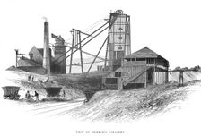 Pithead at Hebburn Colliery, Newcastle-upon-Tyne area, 1860. Creator: Unknown