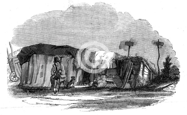 Pitmen encamped, (in Northumberland and Durham), 1844. Creator: Unknown.