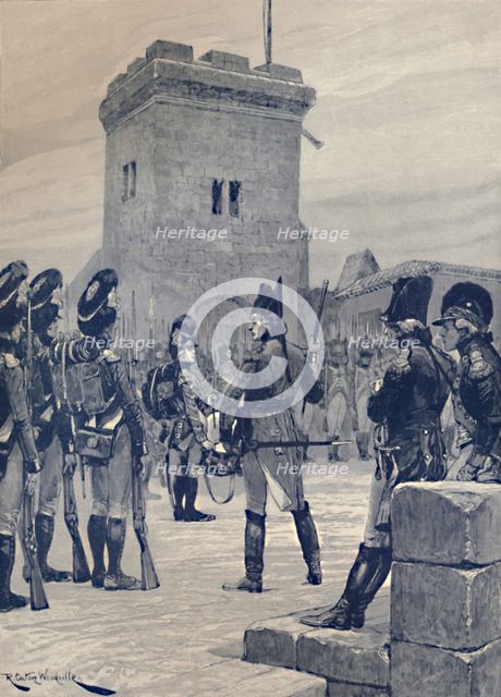 'Pitt Drilling Militia at Walmer Castle in 1803', (1896). Artist: JW Evans.