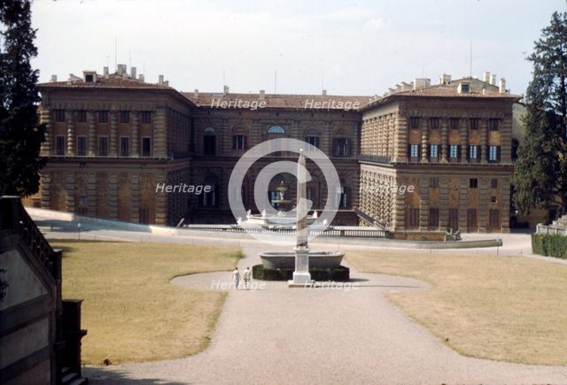 Pitti Palace and the Boboli Gardens in August, Florence, Italy, c20th century.  Artist: Unknown.