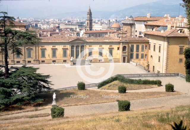 Pitti Palace and the Boboli Gardens in August, Florence, Italy, c20th century. Artist: Unknown.