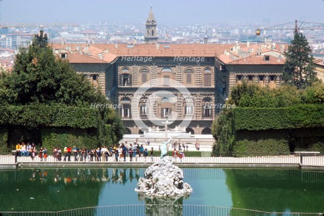 Pitti Palace and the Boboli Gardens in August, Florence, Italy, c20th century.  Artist: Unknown.